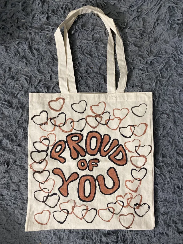 "Proud of You" Bronze Tote Bag